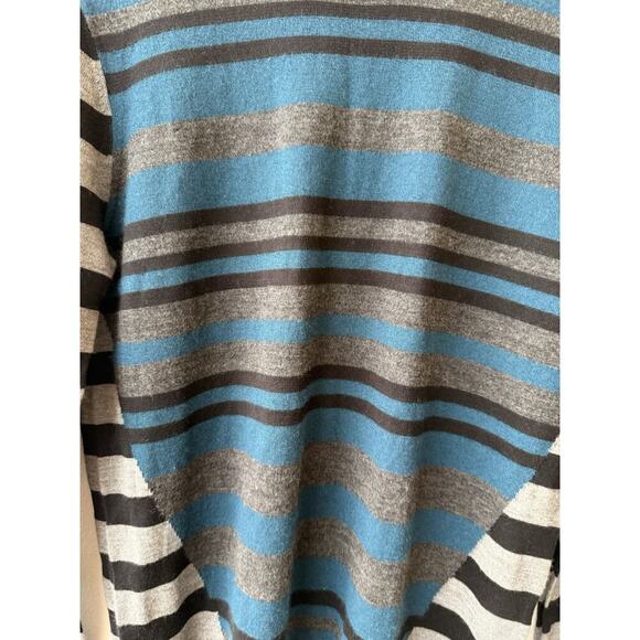 Proenza Schouler Crewneck Sweater Cashmere Silk Wool Size Small Striped Grey - Picture 7 of 9